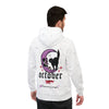 October Skull & Cat Hoodie — Halloween Moon Graphic Athletic Hoodie
