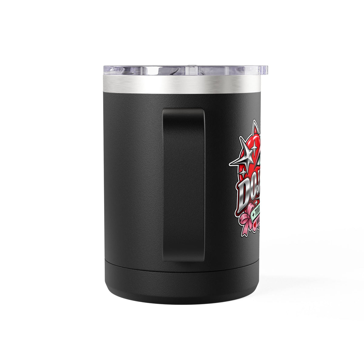 Red Heart Chrome Eye Coffee Mug Tumbler 15oz