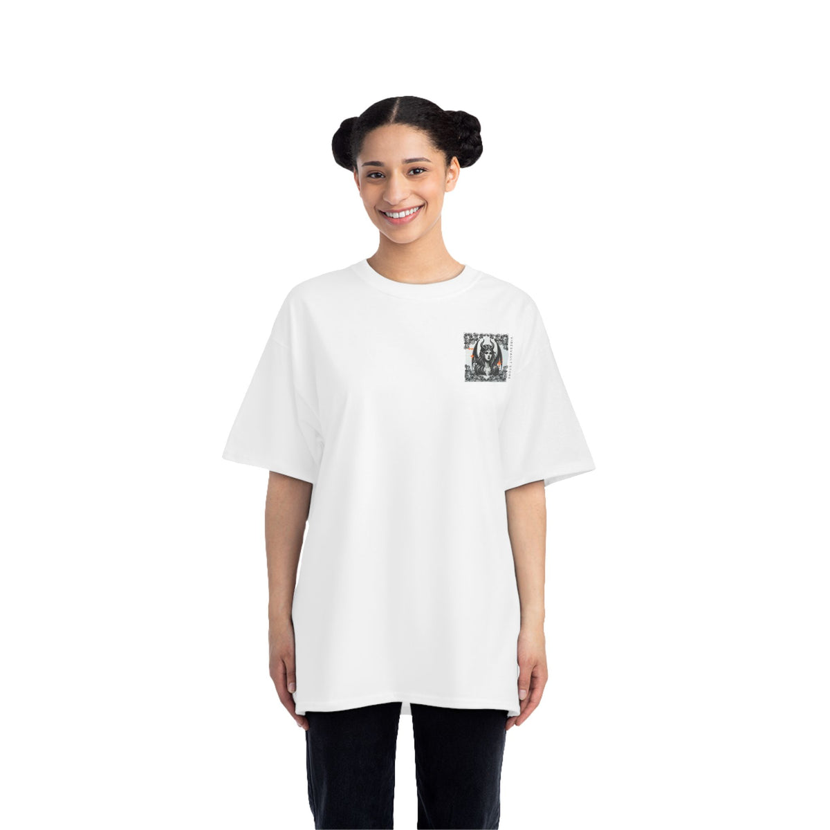 Goddess of Darkness Notebook - T-shirt Top - Retro Graphic Tee - Fall Halloween 2026