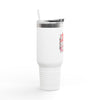Red Heart Chrome Eye Insulated Travel Mug 40oz