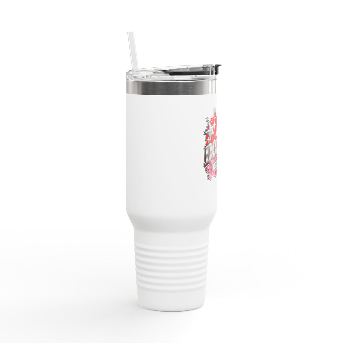 Red Heart Chrome Eye Insulated Travel Mug 40oz