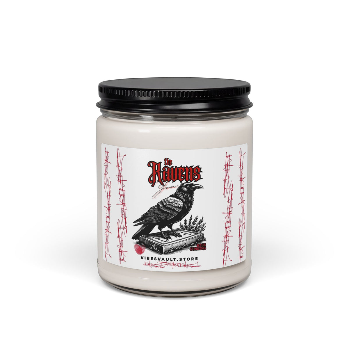 Gothic Raven Scented Soy Candle — 9oz Jar Multiple Scents Available— Halloween 2026