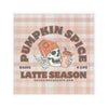 Skeleton Pumpkin Spice Latte Stickers Orange