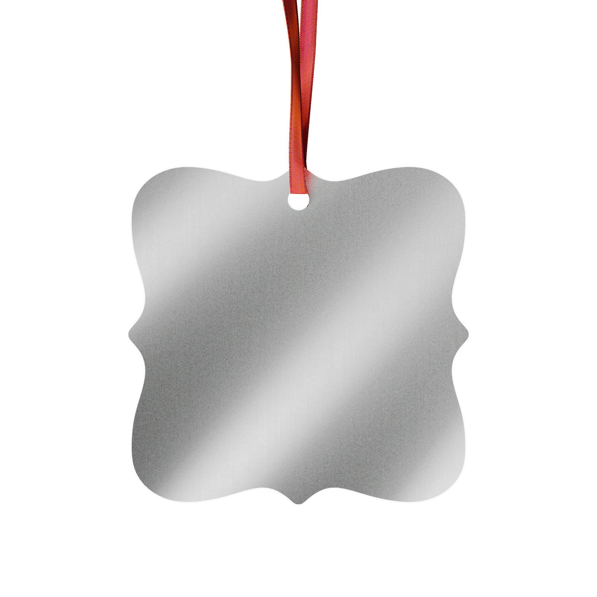 Red Heart Chrome Eye Aluminum Ornaments
