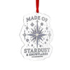 HOLIDAY Stardust and Snowflakes Custom Cut Acrylic Ornament