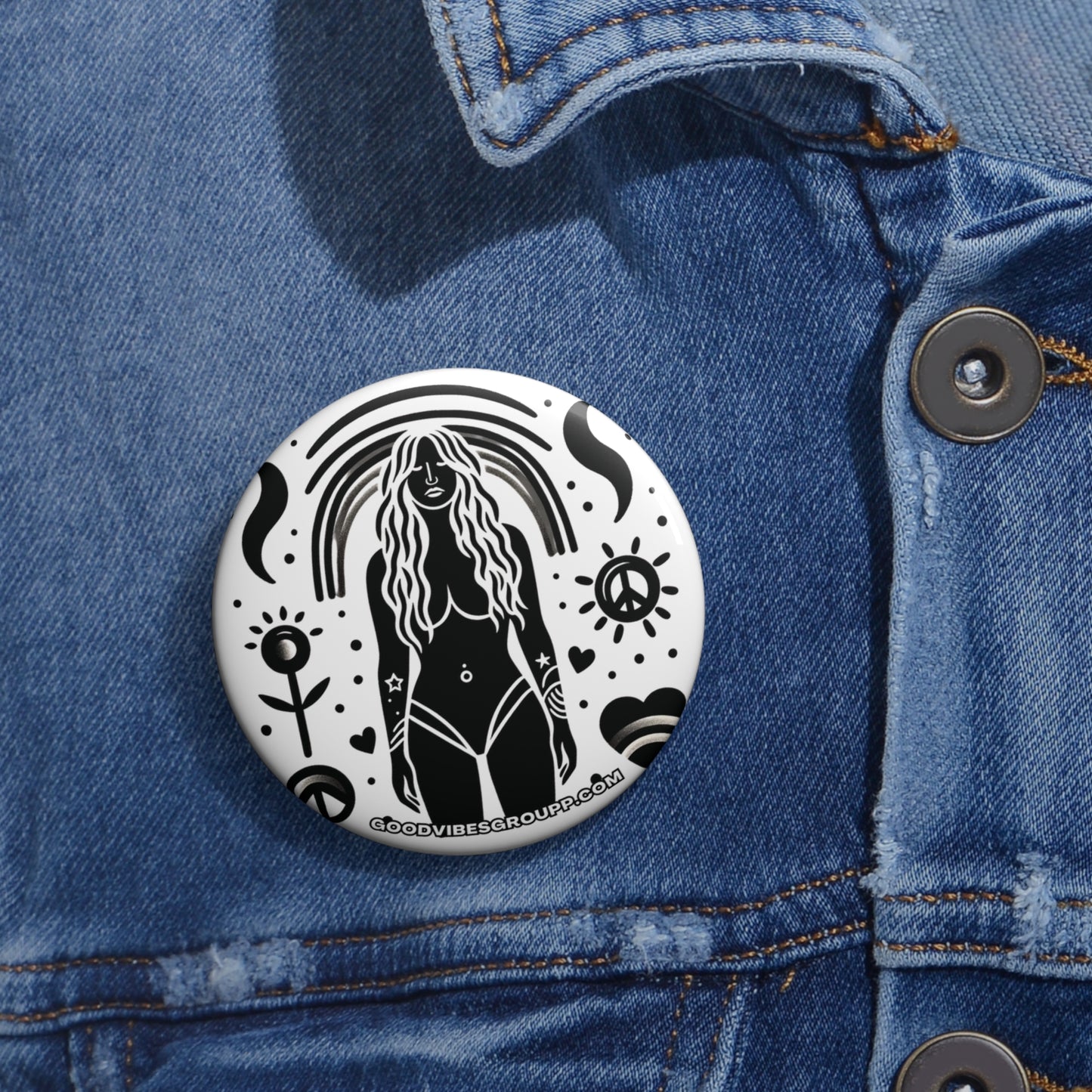Peace Pin Button