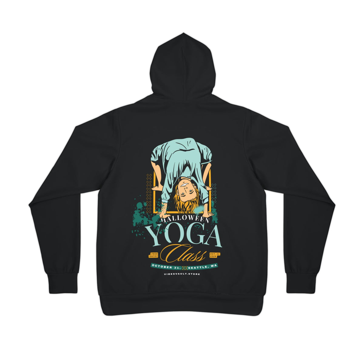 Yoga Class Hoodie — Vintage Instructor Floral Design