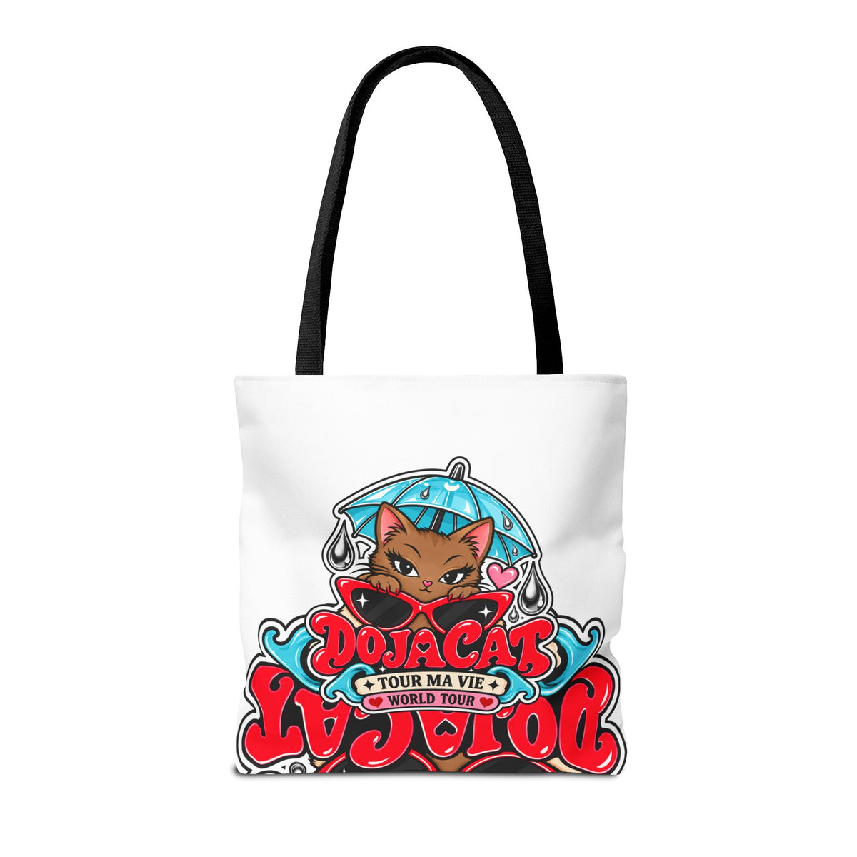 Brown Cat Umbrella All-Over Print Tote Bag