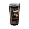20oz Stainless Tumbler – Retro 'Don't Death' Vintage Skull Design— Halloween 2026