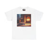 Cozy Fireplace Cat T‑Shirt