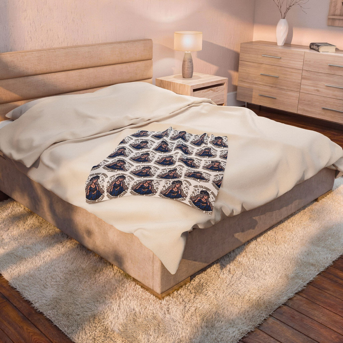 Velveteen Plush Blanket – Winter Ice Queen Patterned Throw