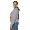 Crewneck Sweatshirt — Cozy Cat by the Fireplace Graphic