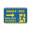 Vault-Tec "This Way to Vault" Desk Mat — Blue & Yellow Gaming Mouse Pad
