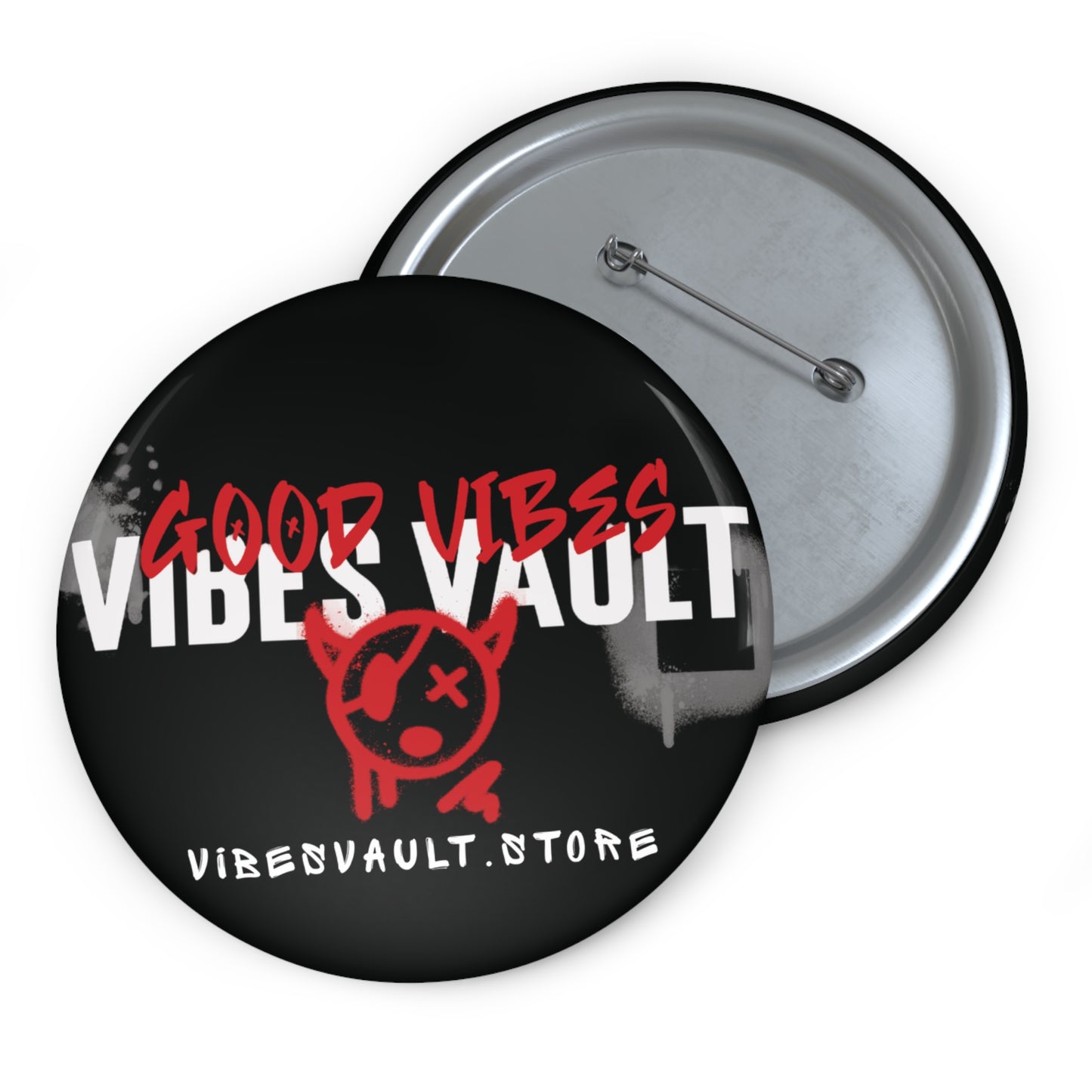 Devil Pirate Good Vibe Pin Button