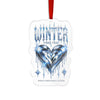 Ice Christmas - Winter Forever - Custom Heart Cut Acrylic Ornament