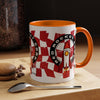 Coffee Mug — Red Rocket Corp Retro Rocket Logo Accent Mug (11/15oz)