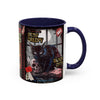3 Book Covers Retro Vampire, Death and Black Cats Mug — Two-Tone Accent 11/15oz - Fall Halloween 2026