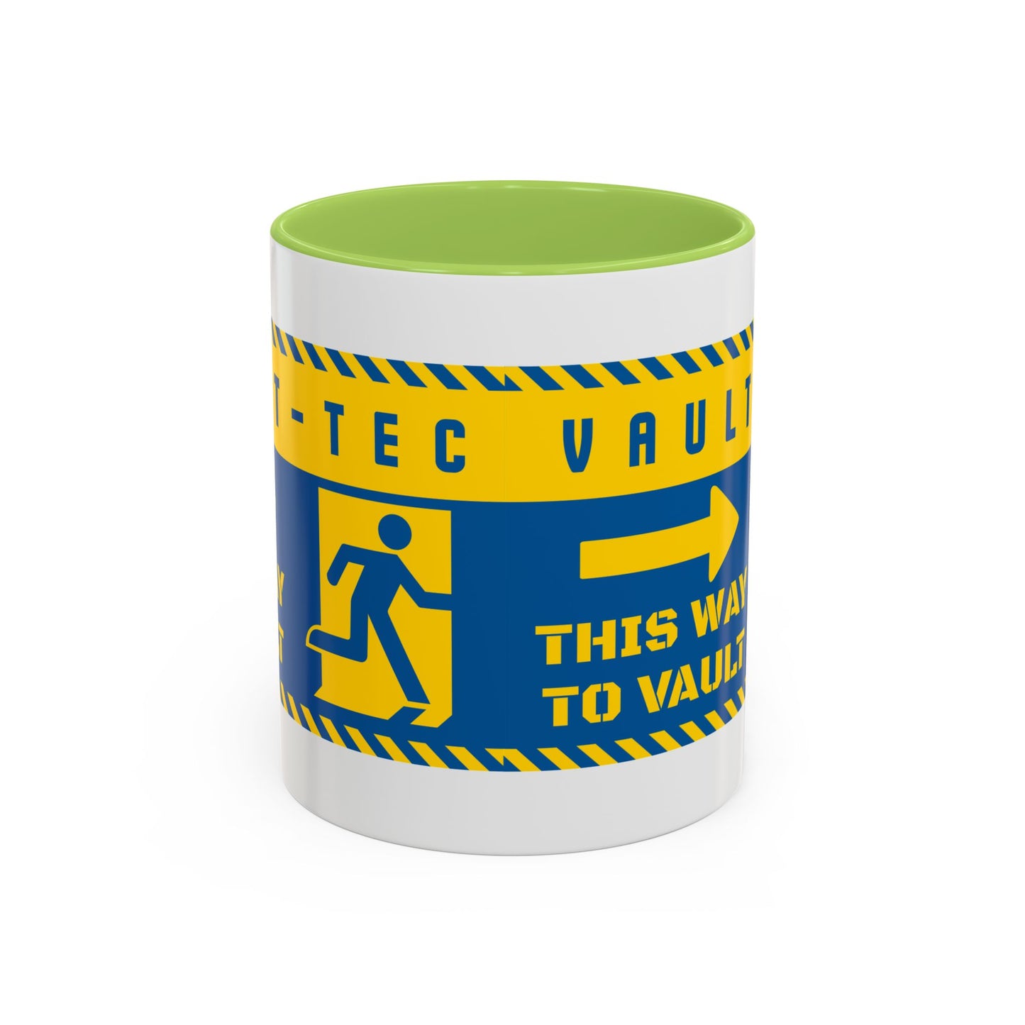 Vault-Tec 'This Way to Vault' Accent Coffee Mug — Fallout-Inspired Gamer Gift