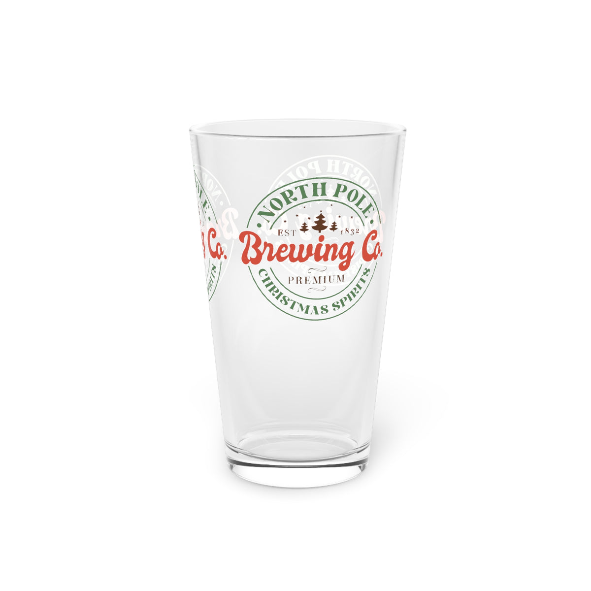 Pint Glass - North Pole Brewing Co. Christmas Holiday Beer Glass (16 oz)