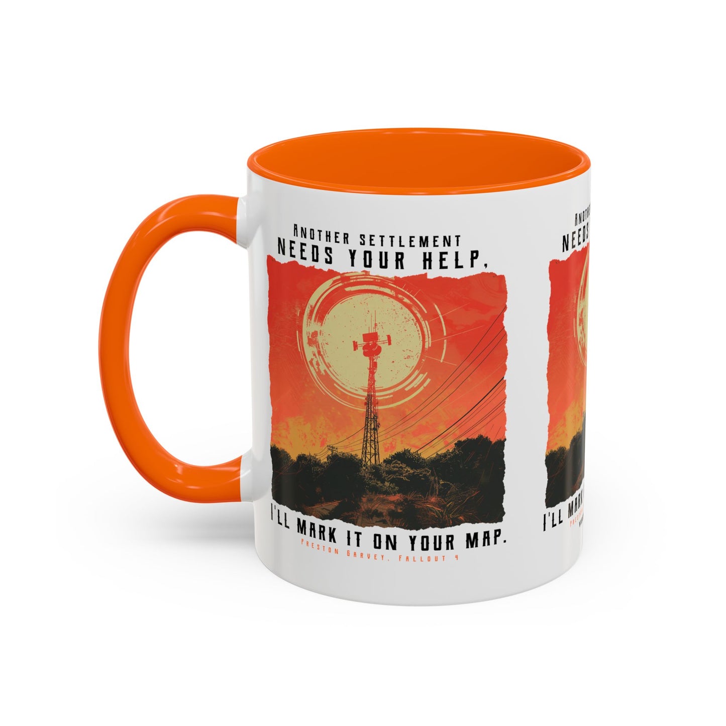 I'll Mark It On Your Map Fallout Coffee Mug — Vintage Radio Tower Accent Mug