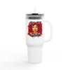 Rose Mosaic Portrait Insulated Travel Mug 40oz