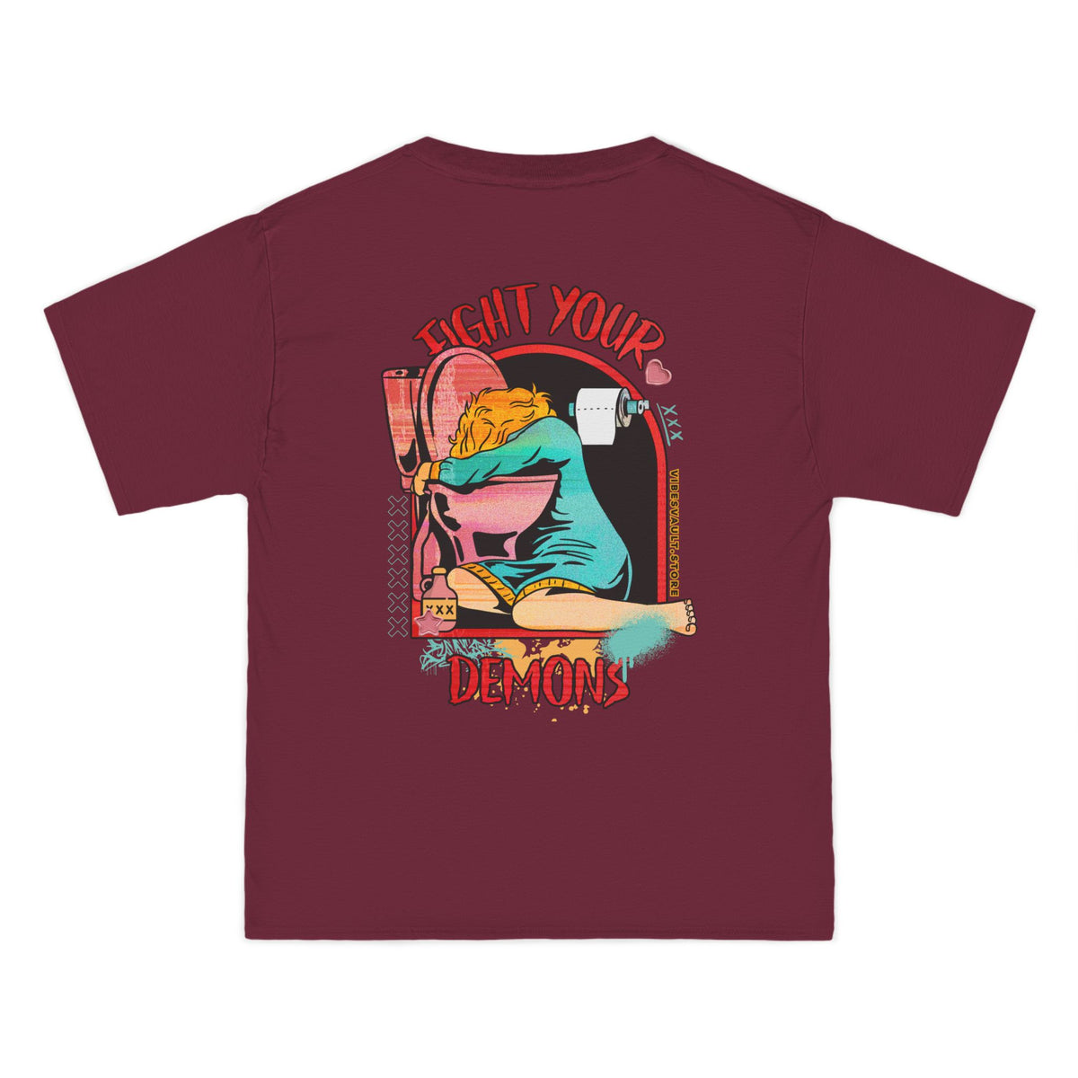Fight Your Demons XXX - T-shirt Top - Retro Graphic Tee - Fall Halloween 2026