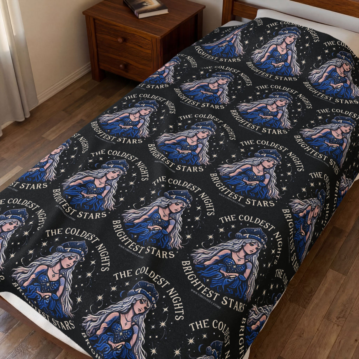 Velveteen Plush Blanket – Winter Ice Queen Patterned Throw