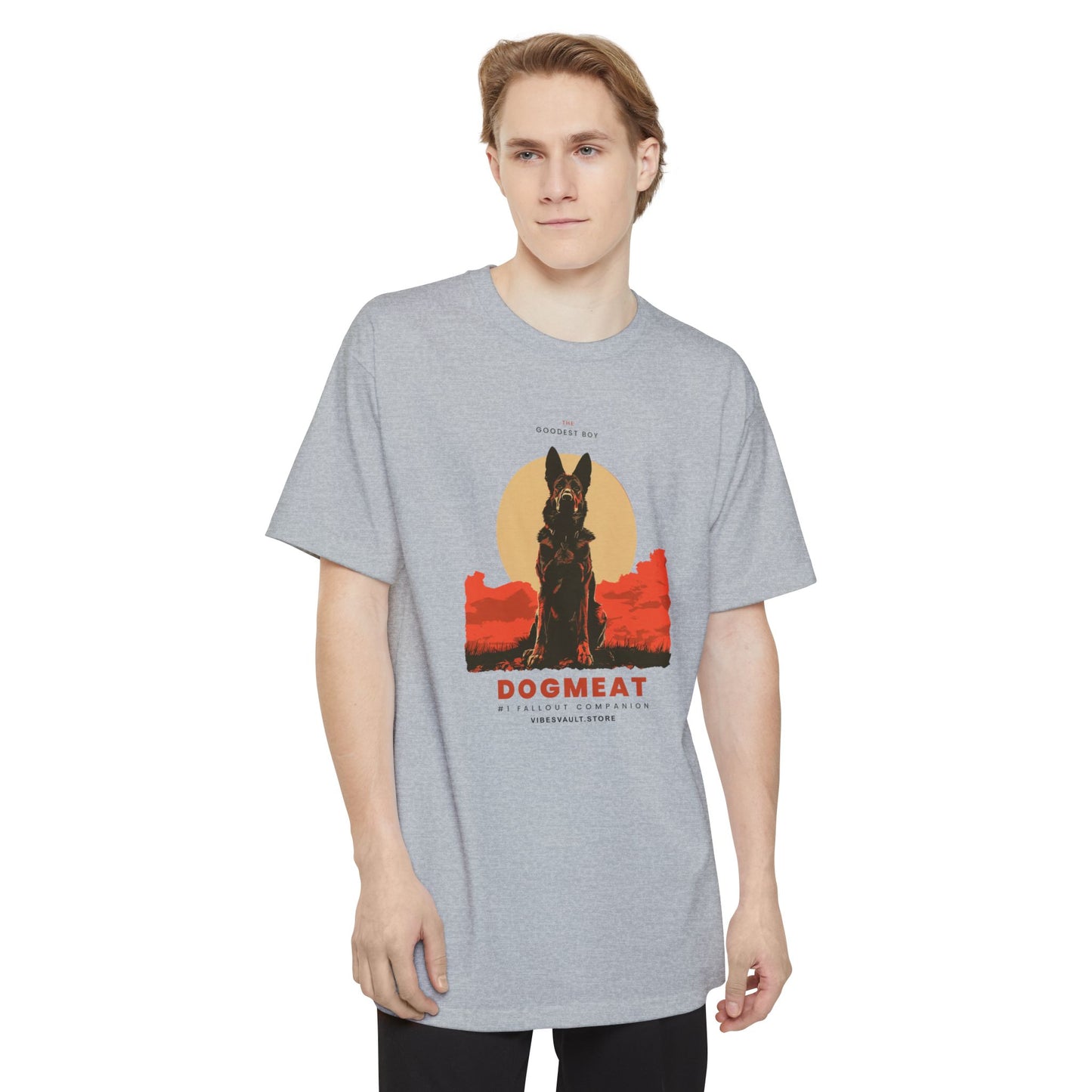 Dogmeat Retro Desert T-Shirt — Fallout-Inspired Dog Poster Tee
