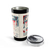 20oz Horror Poster Tumbler — “Blood Demon” Retro Vampire Travel Cup— Halloween 2026
