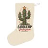 HOLIDAY Saddle Up for the Season Santa Stocking