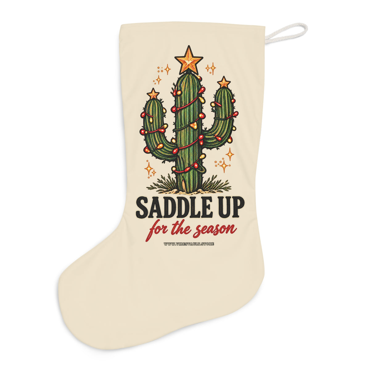 HOLIDAY Saddle Up for the Season Santa Stocking