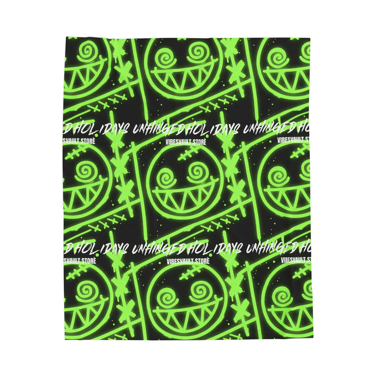 Neon Grin Velveteen Plush Blanket
