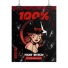 Red Witch Halloween Poster - "100% That Witch" October Fall 2026