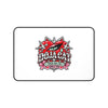 Red Heart Chrome Eye Desk Mat