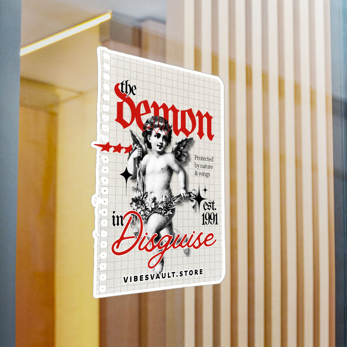 The Demon in Disguise Kiss-Cut Vinyl Sticker — Halloween 2026
