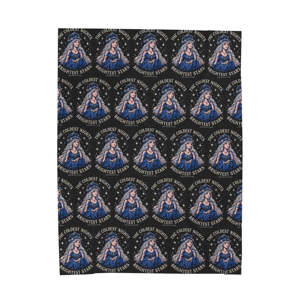 Velveteen Plush Blanket – Winter Ice Queen Patterned Throw