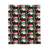 Christmas Time Santa Burning Money Velveteen Plush Blanket