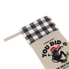 Skatepark Santa Christmas Stocking - 'You Did @ The SK8 Park' Plaid Cuff Holiday Stocking