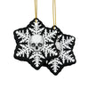 White Goth Skull Snowflake Christmas Ornament 1pc, 3pcs, 5pcs, or 10pcs