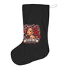 Red Roses Chrome Portrait Santa Stocking