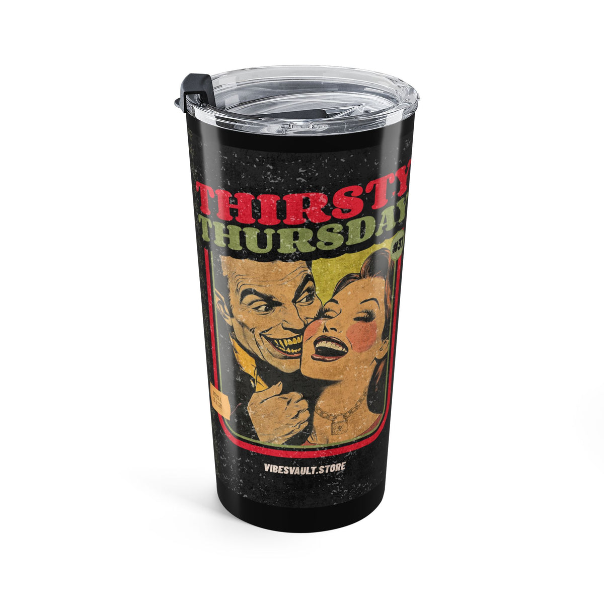 20oz Retro Horror Movie Tumbler — 'Thirsty Thursday' Vintage Killer Design— Halloween 2026