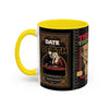 3 Book Covers Retro Vampire, Death and Black Cats Mug — Two-Tone Accent 11/15oz - Fall Halloween 2026