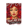 Rose Mosaic Portrait Custom Shape Magnet