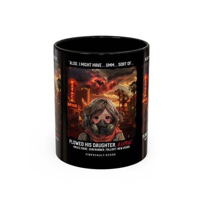 Post-Apocalyptic Anime Coffee Mug — 'Also, I Might Have...Umm...Sort Of' Gas Mask Girl