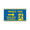 Vault-Tec Fallout Shelter "This Way to Vault" Die-Cut Sticker