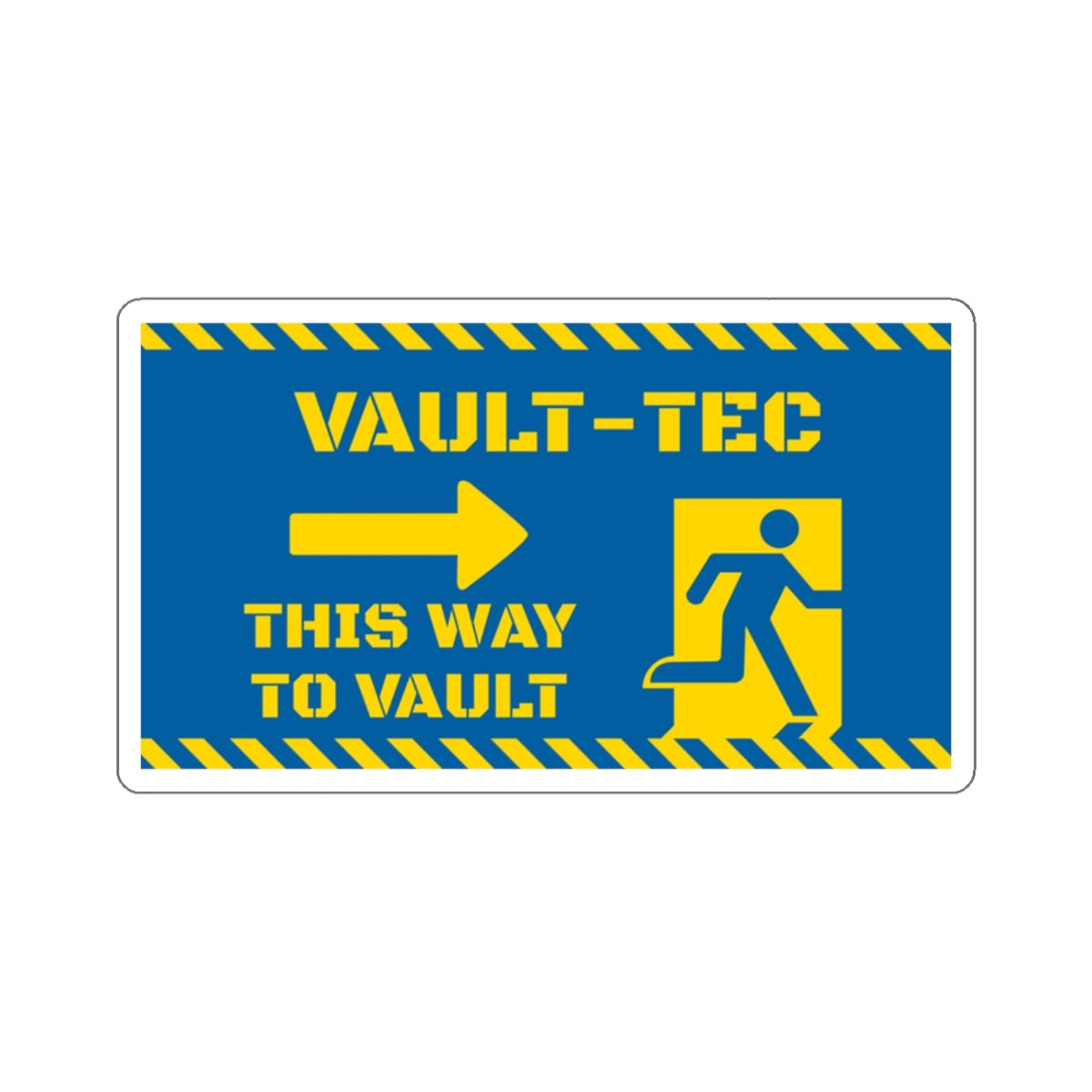 Vault-Tec Fallout Shelter "This Way to Vault" Die-Cut Sticker