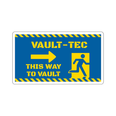 Vault-Tec Fallout Shelter "This Way to Vault" Die-Cut Sticker