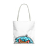 Brown Cat Umbrella All-Over Print Tote Bag