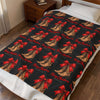 HOLIDAY Merry Christmas Boots Velveteen Plush Blanket