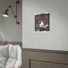 Red Halloween Cat Poster - "Black Cat Magic" October Magazine Cover